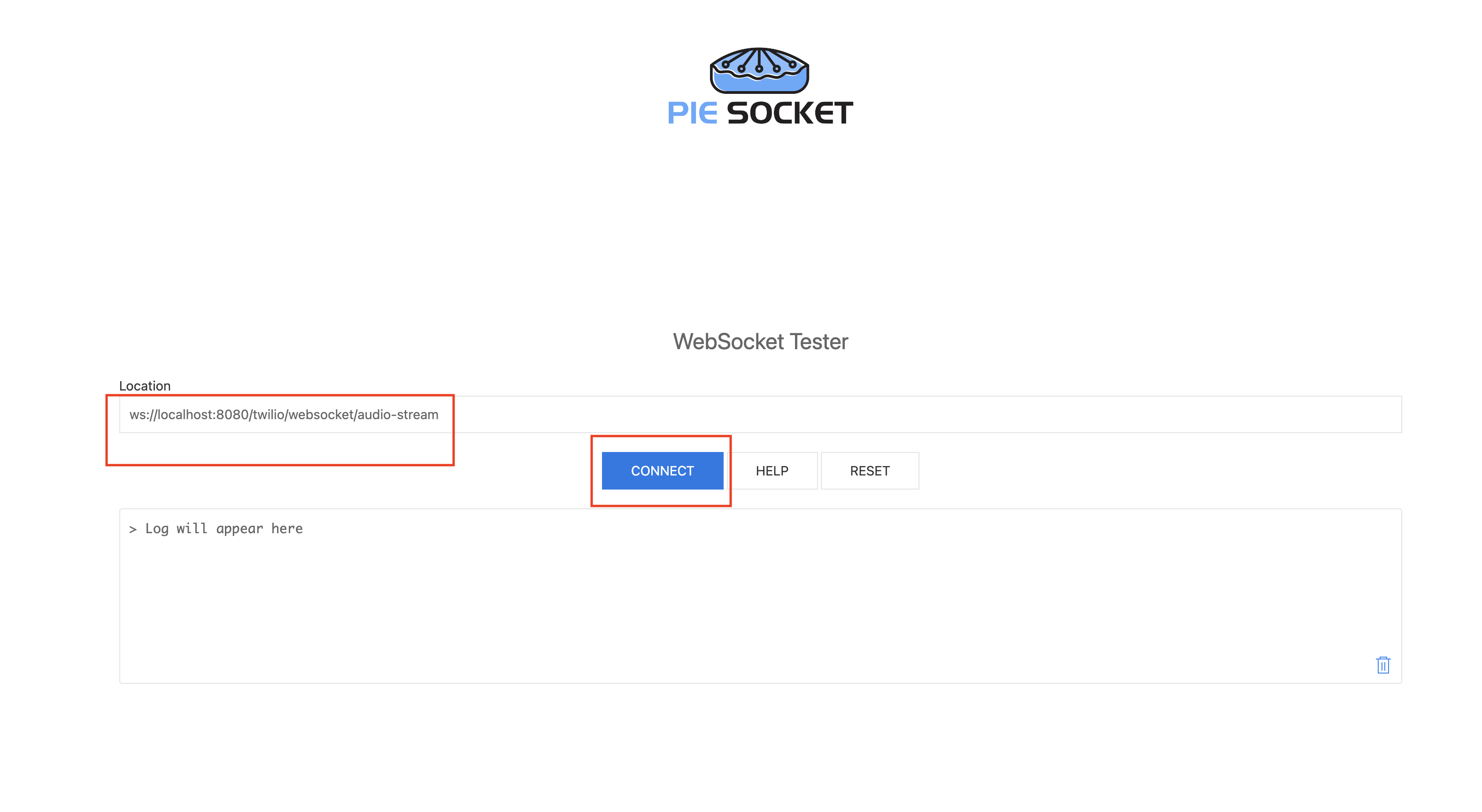 Connect Pie WebSocket to localhost